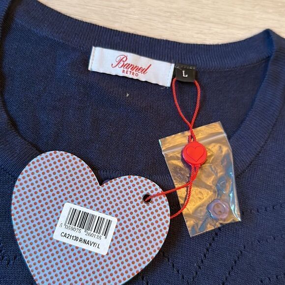 BANNED RETRO WINTER‎ STORM CARDIGAN
SKU: CA21130-Navy L NWT - Picture 7 of 7